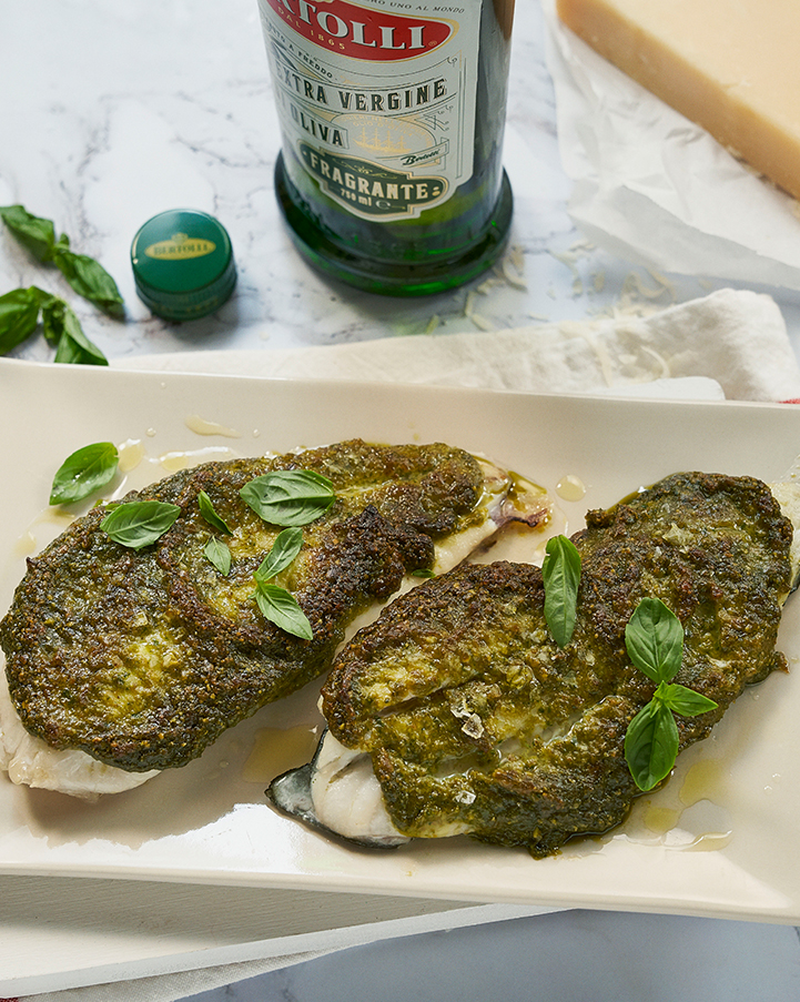White Fish Fillets with Pesto – Bertolli Olive Oil
